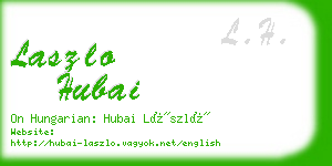 laszlo hubai business card